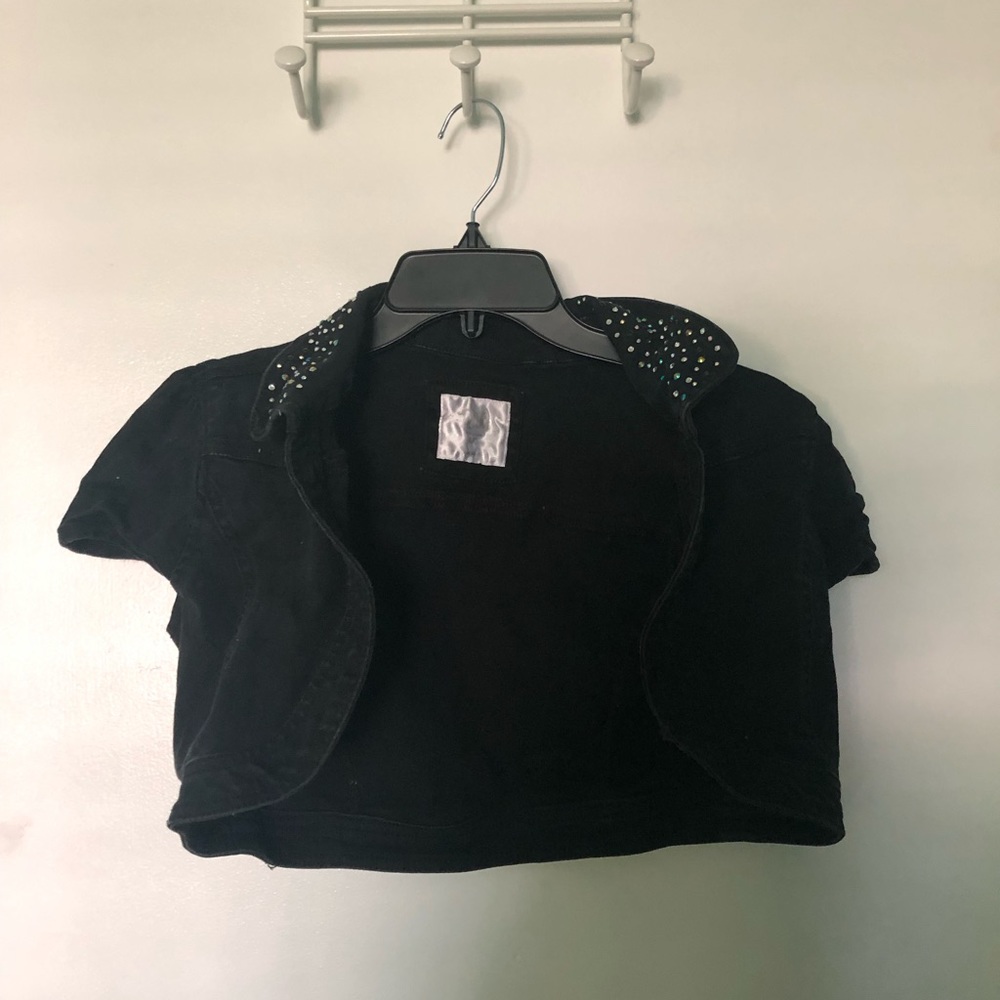JUSTICE Sleeveless Cropped Jean Jacket